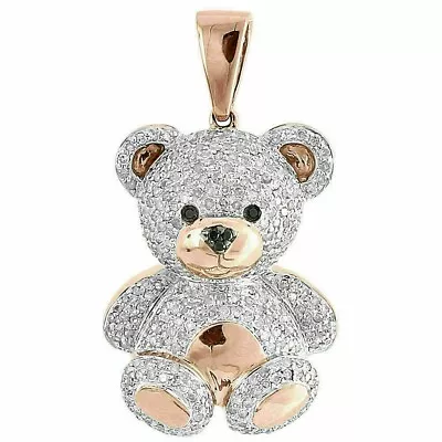 2.00 Ct Round Cut VVS1/D Diamond Teddy Bear Pendant 14k Rose Gold Over • $48