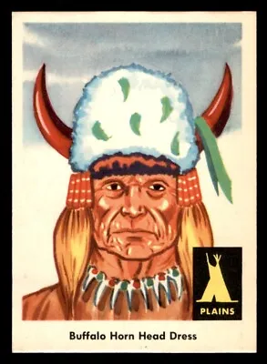 1959 Fleer Indian #19 Buffalo Horn Head Dress NM/MT *d3 • $17.10