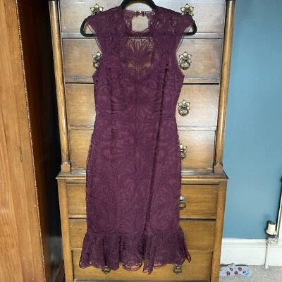 £15 • Buy Lipsy VIP Burgundy Dress 10 BNWT