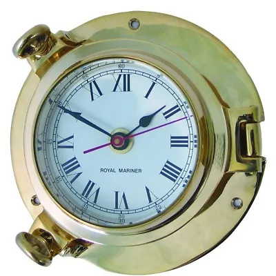  Clocks & Tide Clocks In Cast Brass Small 3  Ships Porthole Style Barometers • £102