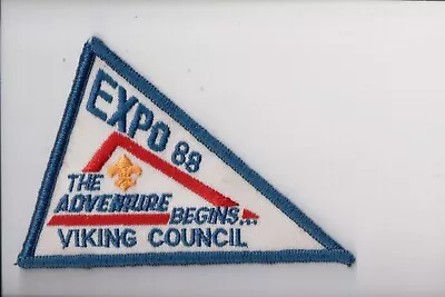 1988 Viking Council Expo The Adventure Begins Patch • $2.40