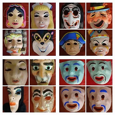 Vintage HALLOWEEN MASK LOT Of 20 Masks - Various Ages & Condition • $100