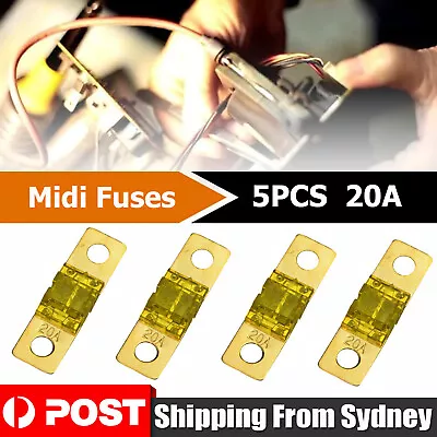 5PCS 20 AMP Midi Fuses 20A For Dual Battery ANS Fuse Holder Solar Caravan Kit • $7.98