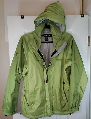MARMOT PRECIP Waterproof Hooded Rain Jacket S Small Green RN 79448 READ • £17.07