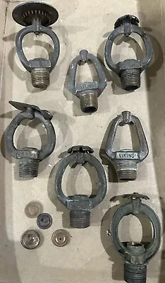 Vintage Fused Sprinkler Heads Brass And Caps Lot Of 7 Heads And 4 Caps • $22.99