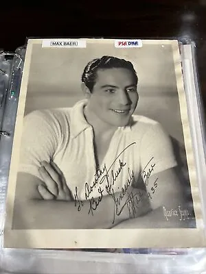 1938 Max Baer Autographed Studio Boxing Photo PSA LOA Signed  8x10 • $299