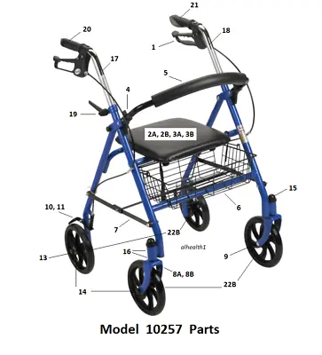 DRIVE 10257 Medical Rollator Factory Replacement Parts • $28.95