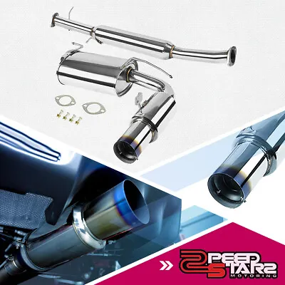 Miata Mx5/mx-5 Na Stainless Catback 2.5 Titanium  Burnt Exhaust Muffler 3.5  Tip • $180.99