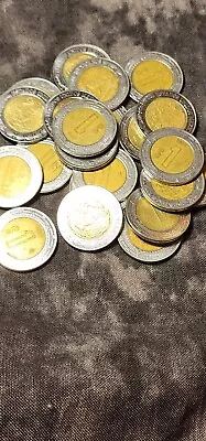 20 COIN LOT OF 1 Pesos CIRCULATED MONEDAS DE 1 PESOS • $5