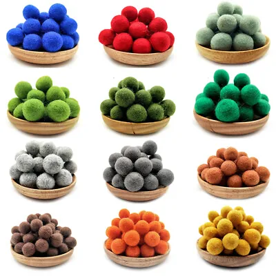 10PCS 1.5cm Felt Balls Mixed Colours Wool Assorted DIY Craft Hairs Beads Hot • £1.79