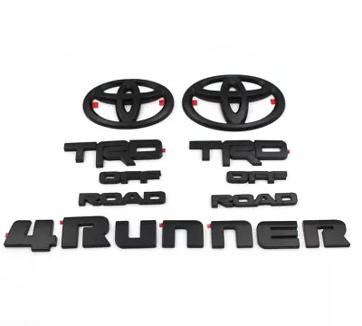 2010-2022 Toyota 4runner Trd Off Road Blackout Emblem Overlay Kit Genuine • $29.99