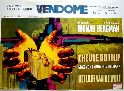 HOUR OF THE WOLF VARGTIMMEN Belgian Movie Poster INGMAR BERGMAN RAY ELSEVIERS • $85