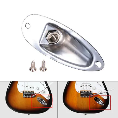 Metal 1/4  Boat Jack Plate For Fender Stratocaster Strat Style Guitar Parts • $6.59