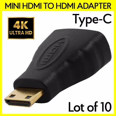 10PCS Mini HDMI Type C Male To Standard HDMI Female Adapter Connector Converter • $12.19