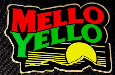 Mello Yello Sticker  ✨🍒💚🌕💚🍎 ✨3 1/4” X 2 1/2”✨thick & Glossy✨awesome✨ • $5.90