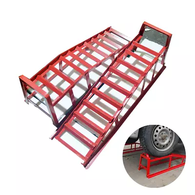 3 Tons Car Service Ramp Automotive Maintenance Repair Lifts Red 9.4  High • $208.99