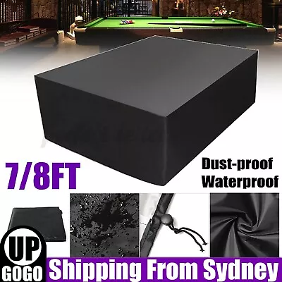 7/8FT Outdoor Pool Snooker Billiard Table Cover Polyester Waterproof Dust Cap A • $23.33