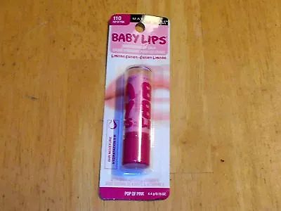 Maybelline Baby Lips Moisturizing Lip Balm 110 Pop Of Pink • $9.99