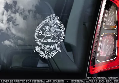 QUEEN'S REGIMENT Car Sticker - Military Army Forces Window Bumper Decal - V01 • £3.99