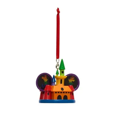 Disney Mickey & Minnie Rainbow Castle Christmas Tree Decoration Hanging Ornament • £15