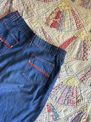 1970’s Dittos Denim Colored Pocket Bell Bottom Jeans  • $70