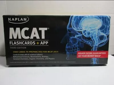 Kaplan MCAT Flashcards + App Third Edition 1000 Cards 2015  • $9.49