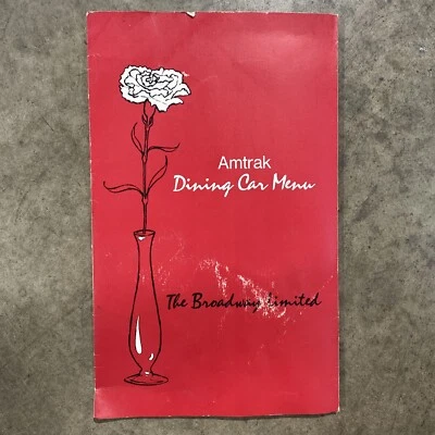$19.99 • Buy Amtrak Dining Car Menu The Broadway Limited - Year Unknown