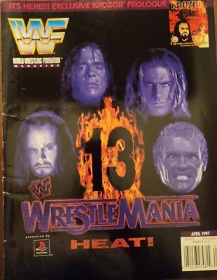 WWF Magazine April 1997 WrestleMania  13 UNDERTAKER SID MICHAELS HART    E • $11