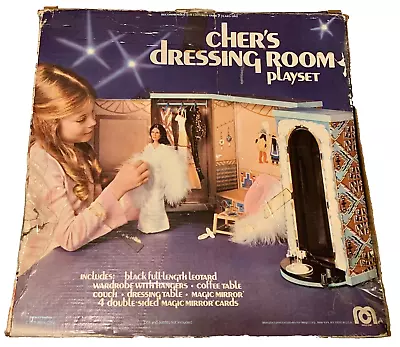 Vintage No Cher Doll Dressing Room Playset Furniture Bob Mackie Fashion Cards! • $149.99