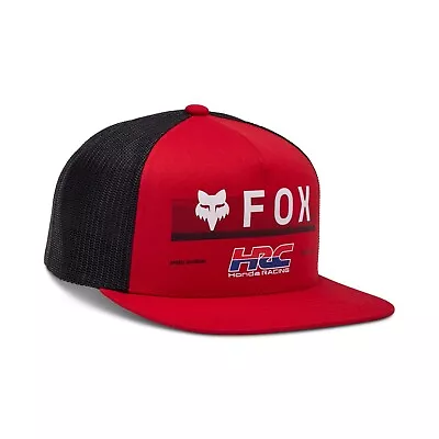 Fox Racing Honda HRC Snapback Hat Red Motocross Trucker Baseball Cap 32253-122 • £38.95