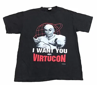 Vtg 1998 Dr. Evil Virtucon Austin Powers Single Stitch TShirt Size L Movie Promo • $89.99