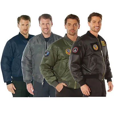 MA-1 Flight Jacket With Patches - Aviator Type Jacket Puffer Coat • $71.99