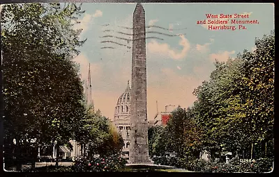 Vintage Postcard 1915 Civil War Soldiers Monument Harrisburg Pennsylvania (PA) • $8