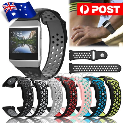 $6.95 • Buy For Fitbit Ionic Strap Silicone Sports Watch Replacement Band Large OZ