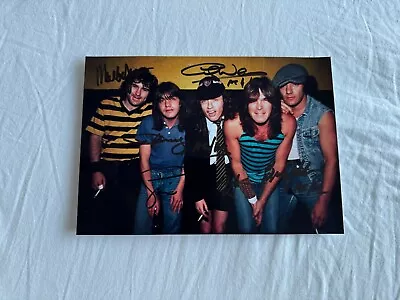 Angus Young Brian Johnson AC/DC Autographed Signed Photo & Coa • £108