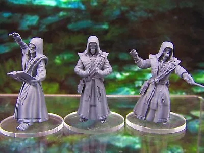 3pc Undead Skeletons Acolyte Cultists Dark Wizard Sorcerer Mini Miniatures • $15.99