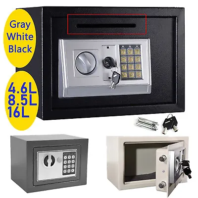 ELECTRIC CASH DEPOSIT DROP SLIT DIGITAL SAFETY STEEL Home SAFE SECURITY Boxes • £31.26