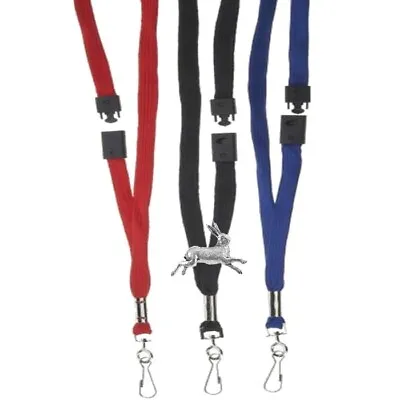 Pp-a17 Springing Hare Pewter On BLUE RED Or BLACK Breakaway Lanyard Pvc Wallet • £11.99