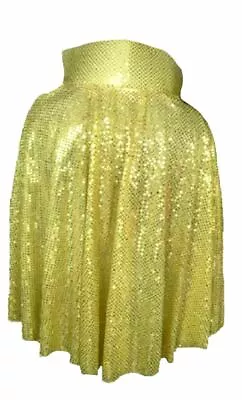 Childs 1950's Rock & Roll Gold Sequined Cape Elvis The King Fancy Dress • $19.52