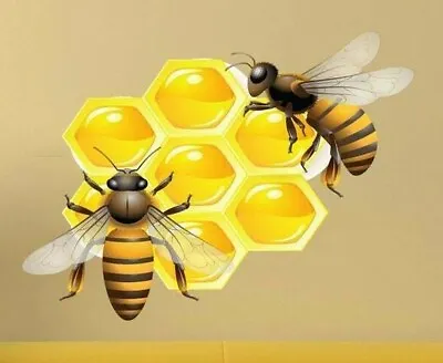 $9.99 • Buy Bees Wall Decals, Bumble Bee Wall Stickers, Wall Decor, Vinyl Wall Decals, Bees