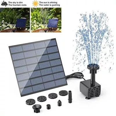 Solar Power Fountain Submersible Floating Water Pump Bird Bath Pond Garden Decor • $8.50