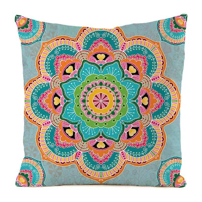 Boho Mandala Floral Throw Pillow Covers Modern Paisley Flower Sofa Cushion Case • £4.79