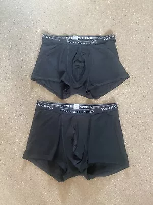 Genuine Polo Ralph Lauren Men X 2 Stretch  Cotton Pouch Trunks Boxer Xxl BLACK • £7