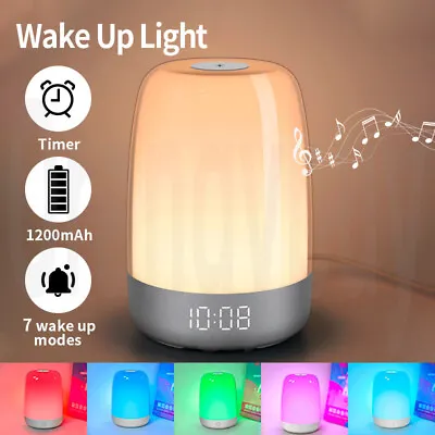 $53.90 • Buy Night Light Wake-up Light Alarm Clock LED Colorful Home Atmosphere Bedside Light