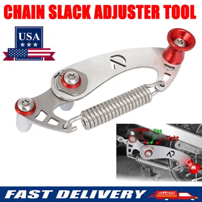 Motorcycle Chain Slack Adjuster Tool Tension Checking Adjusting For Dirt Bike • $46.99