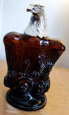 Avon Amber Glass Vintage 70s Eagle Bottle Oland After Shave Decor Garage Man • $9