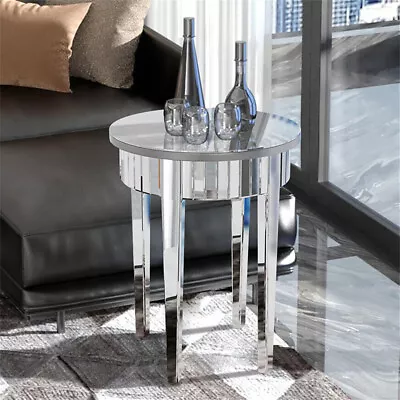 Luxury Coffee Table 45CM Long Mirrored Side Table Nightstand Bedroom Living Room • £92.98