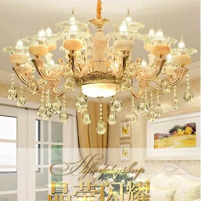 Chandelier Pendant Crystal Lights Ceramic Mold Modern Style Elegant Bedrooms New • $891.99