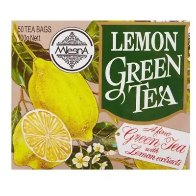 LEMON Green Tea 50 Tea Bags - Mlesna Pure Natural Extracts Tea Ceylon • $16.88