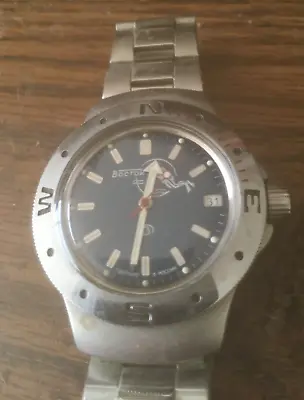 Automatic  Russian Vostok Amphibia Diver 40mm Watch Excelent Condition • $95